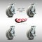 Service Caster 8 Inch SS Thermoplastic Caster Set with Roller Bearing 4 Brake 2 Swivel Lock SCC SCC-SS30S820-TPRRF-TLB-BSL-2-TLB-2 - alternate 3